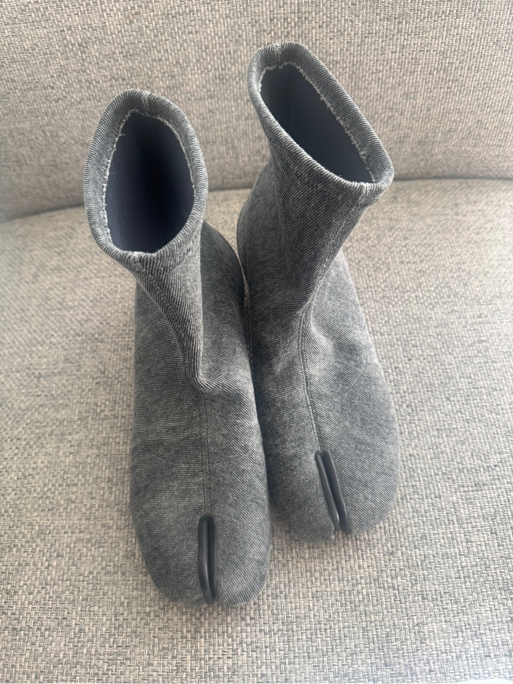 Maison Margiela Charcoal Denim Tabi Sock Boots 38